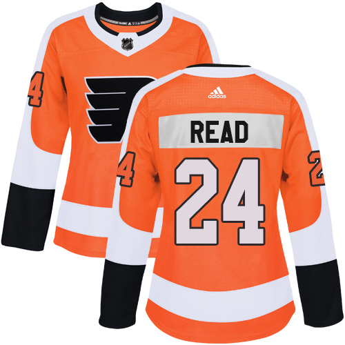 Adidas Flyers #24 Matt Read Orange Home Authentic Women's Stitched NHL Jersey